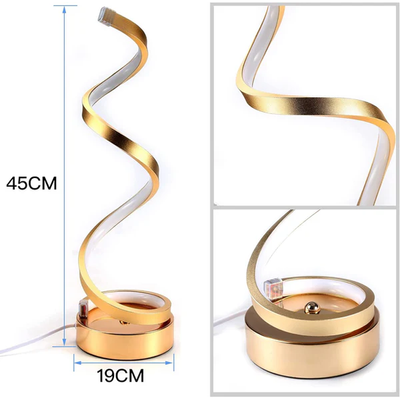 HOCC Spiral LED Modern Table Lamp Golden