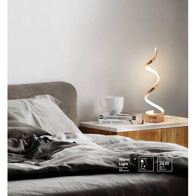 HOCC Spiral LED Modern Table Lamp Golden