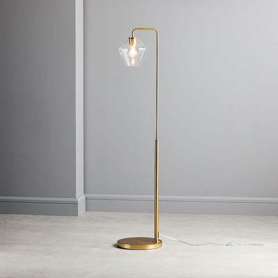 Glass Geo Floor Lamp with Sculptural Design