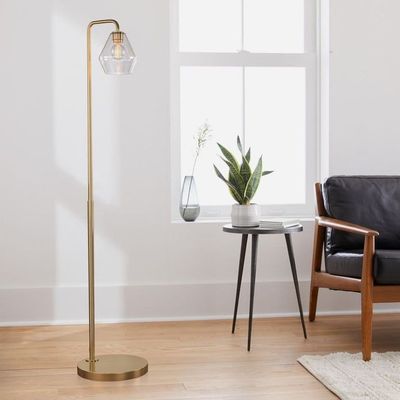 Glass Geo Floor Lamp with Sculptural Design