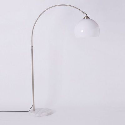 HOCC Contemporary Arc Floor Lamp with Chrome Finish