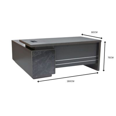 Tobago Workstation Office Table – 180 cm Coffee