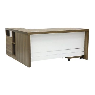 Urbana Workstation Office Table – 160 cm Grey Walnut