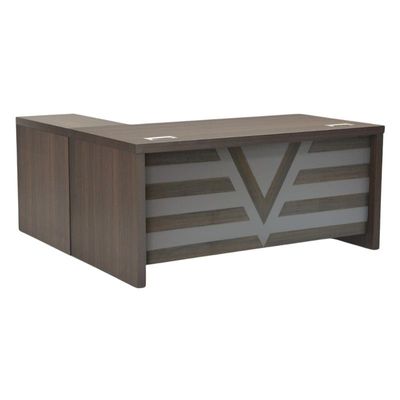 Norbeg Workstation Office Table – 160 cm Grey Walnut