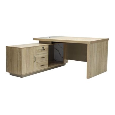 Mancheer Workstation Office Table – 160 cm Beech White