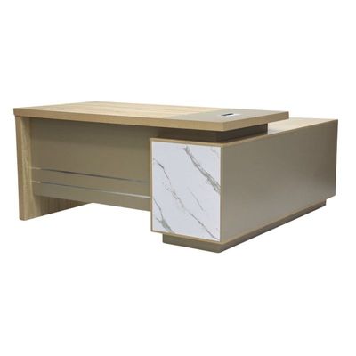 Mancheer Workstation Office Table – 160 cm Beech White