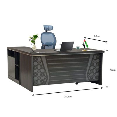 Waltham Workstation Office Table – 180 cm Coffee