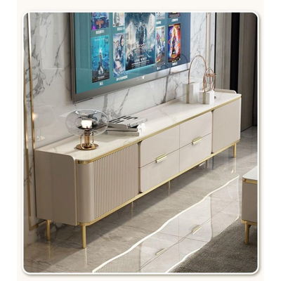 Tv Units for Living room with Storage Space Drawers - 200cm