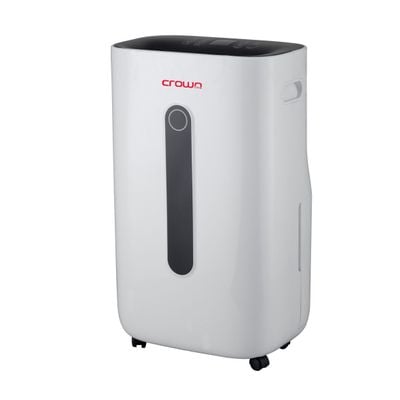 Crownline MD-395 Dehumidifier: 25L/Day Capacity, Digital Humidity Display, Continuous Drainage, 24-Hour Timer, and Dry clothes mode option