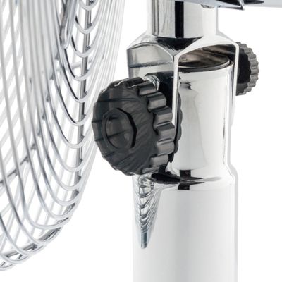 Crownline TF-403 12" Metal Blade Table Fan with Tilt, Oscillation, and 3-Speed Control.