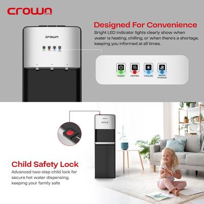 Crownline WD-406 3-in-1 Hot, Normal, and Cold Bottom Loading Water Dispenser
