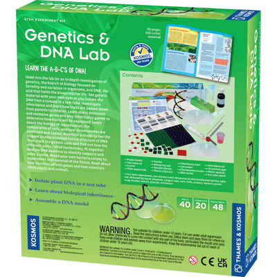 Thames & Kosmos Genetics & DNA :Build a Model, Extract DNA & Solve a Crime Scene Mystery and to  Explore Genetics, DNA, and Heredity, Hands-On Science Learning