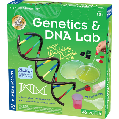 Thames & Kosmos Genetics & DNA :Build a Model, Extract DNA & Solve a Crime Scene Mystery and to  Explore Genetics, DNA, and Heredity, Hands-On Science Learning