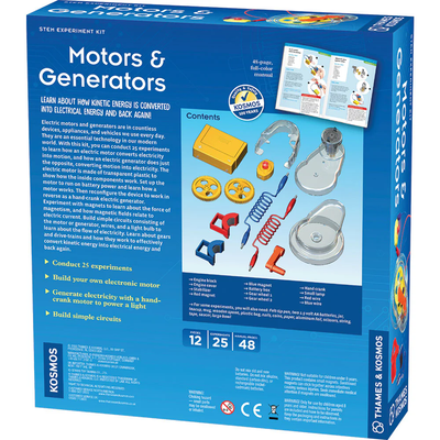 Thames & Kosmos Motors & Generators: STEM Learning Kit for Kids, To Build & Explore Electric Motors and Generators, Hands-On Science Experiments