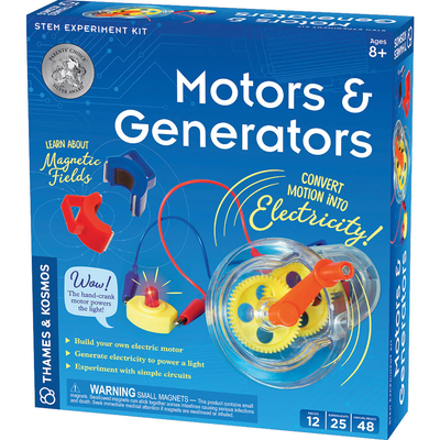 Thames & Kosmos Motors & Generators: STEM Learning Kit for Kids, To Build & Explore Electric Motors and Generators, Hands-On Science Experiments