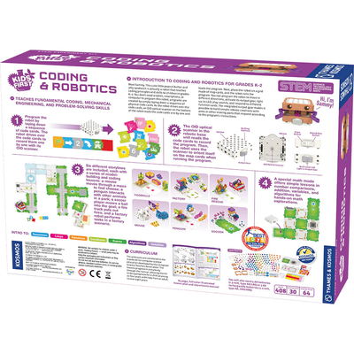 Thames & Kosmos Coding and Robotics: STEM Learning Kit to Build & Program Robots for Kids, Hands-On Educational Coding Activities