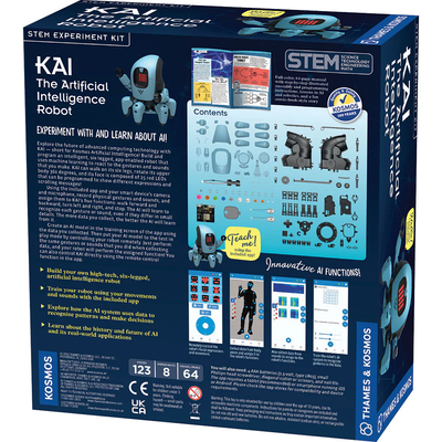 Thames & Kosmos KAI: Kosmos Artificial Intelligence Robot : Educational Robotics Toy and STEM Learning Kit for Kids to Build & Program AI Robot