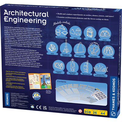 Thames & Kosmos Architectural Engineering - Educational Construction Toy and STEM Building Kit for Kids to Build & Design Structures