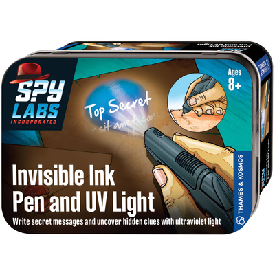 Thames & Kosmos Spy Labs Invisible Ink Pen : Educational Spy Toy to Write and Reveal Hidden Messages, Secret Message Spy Tool for Kids 