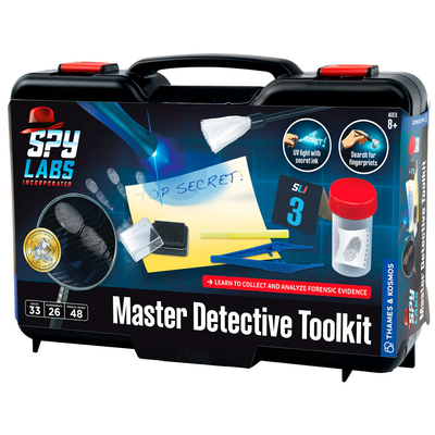 Thames & Kosmos Spy Labs Master Detective Toolkit - Investigative Science Kit for Kids, Spy Gadgets, Educational STEM Toy