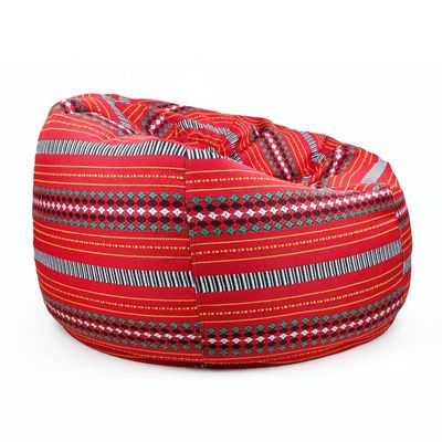 Luxe Decora Majlis Bean Bag | Premium Traditional Arabic Design | Soft Fabric | Filled with Polystyrene Beads | Comfortable Seating | Washable Cover | Kids & Adult Sizes (Large)