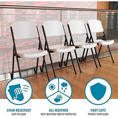 Maple Home Plastic Folding Chair Metallic Frame Armless Modern Stool Transparent Seat High Back Portable Dining Living Office Make-up Event Furniture 