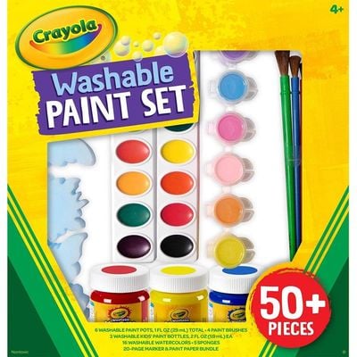 Crayola Washable Paint Kit: Non-toxic paint kit - Craft paint set - Mess-free painting