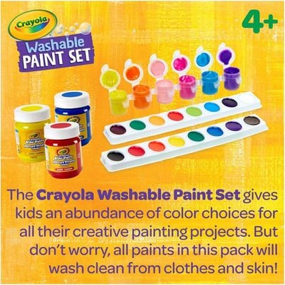 Crayola Washable Paint Kit: Non-toxic paint kit - Craft paint set - Mess-free painting