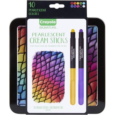 Crayola Signature Pearlescent Gel Sticks Pack of 10 : Gel crayons - Pearlescent coloring tools - Art supplies for kids