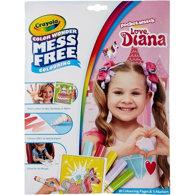 Crayola Love Diana Foldalope : Coloring and crafting fun - Imaginative playtime set - Art supplies for children Pack of 18