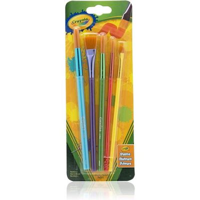 Crayola 5 ct. Art and Craft Brush Set: Fine tip brushes - Assorted sizes brush set - Painting tools for kids