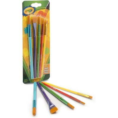 Crayola 5 ct. Art and Craft Brush Set: Fine tip brushes - Assorted sizes brush set - Painting tools for kids