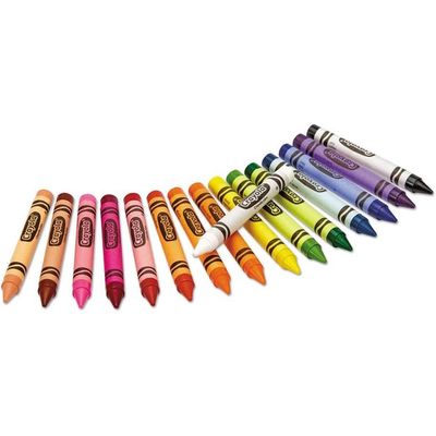 Crayola 16 Count Large Crayons - Lift Lid Box: Easy grip crayons - Non-toxic crayons - School and art supplies - Coloring tools for children