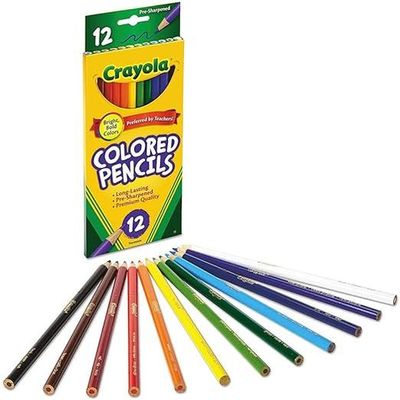 Crayola 12 Count Colored Pencils, Long