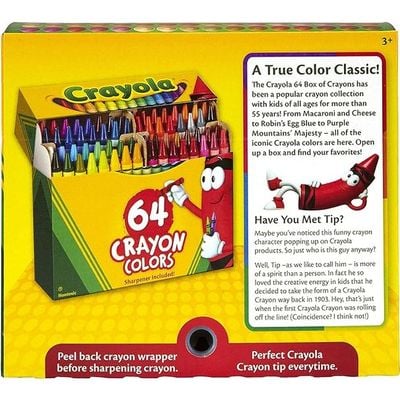 Crayola 64 Count Crayons - Non-Peggable