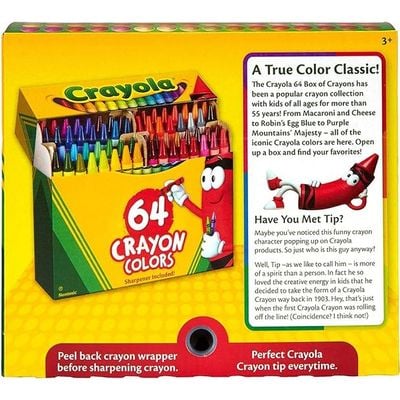 Crayola 64 Count Crayons - Non-Peggable