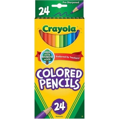 Crayola 24 Count Colored Pencils, Long