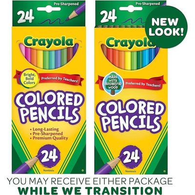 Crayola 24 Count Colored Pencils, Long