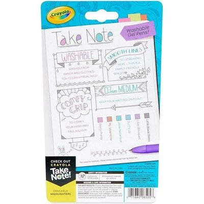 Crayola 6 Count Take Note! Washable Gel Pens