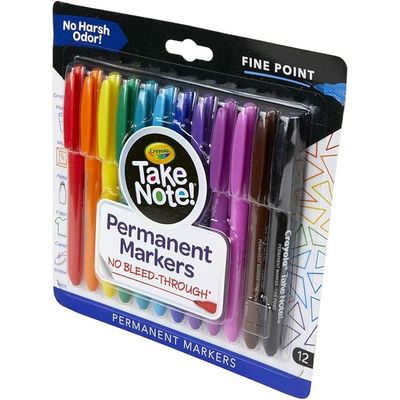 Crayola Permanent Markers WaterBased Pack of 12