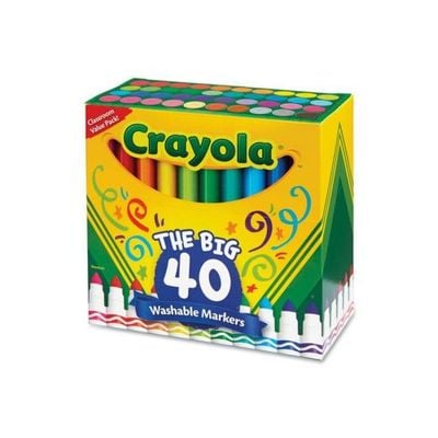 Crayola Ultra Clean Washable Assorted Broad Line Pack of 40