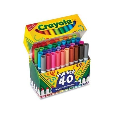 Crayola Ultra Clean Washable Assorted Broad Line Pack of 40