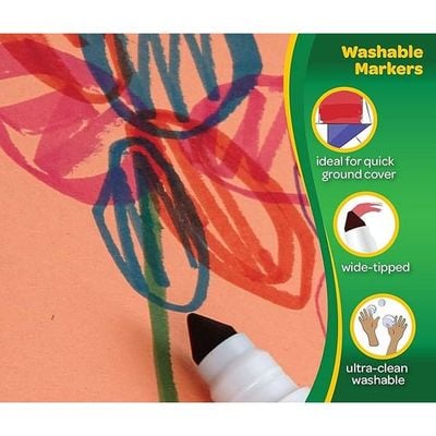 Crayola Ultra Clean Washable Assorted Broad Line Pack of 40