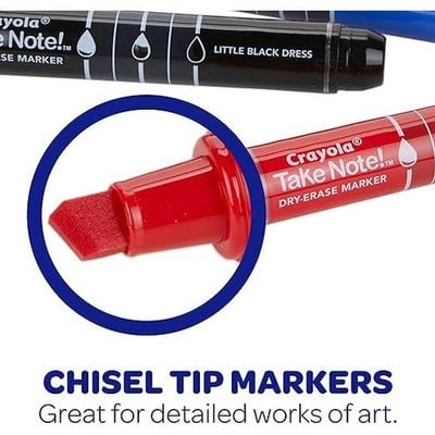 Crayola Take Note! Broad Line Dry Erase Markers Colored Pack of 12