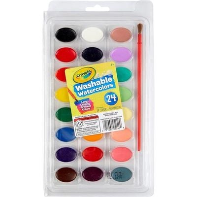 Crayola 24 Pieces Washable Watercolors with Brush