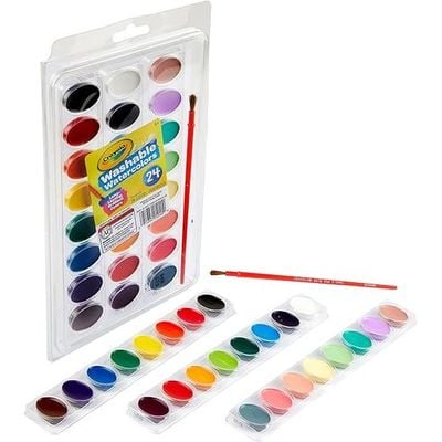 Crayola 24 Pieces Washable Watercolors with Brush