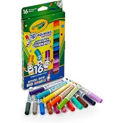 Crayola Washable Pip-Squeaks Skinnies Markers Pack of 16