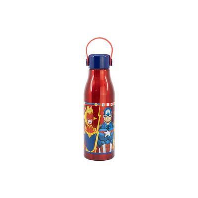 Stor Flexi Handle Aluminium Bottle Avengers Invincible Force: Water bottle - Character-themed drinkware Lightweight bottle - On-the-go hydration - 760ML