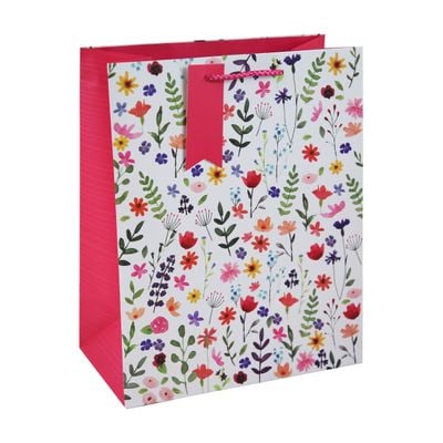 Eurowrap TCF Floral Large Bag  - Wedding - Birthday - All Occasion - Party Favor Bag - Gift bag