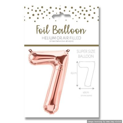 Ballunar Number 7 Gore Gold Foil Balloon 65cm